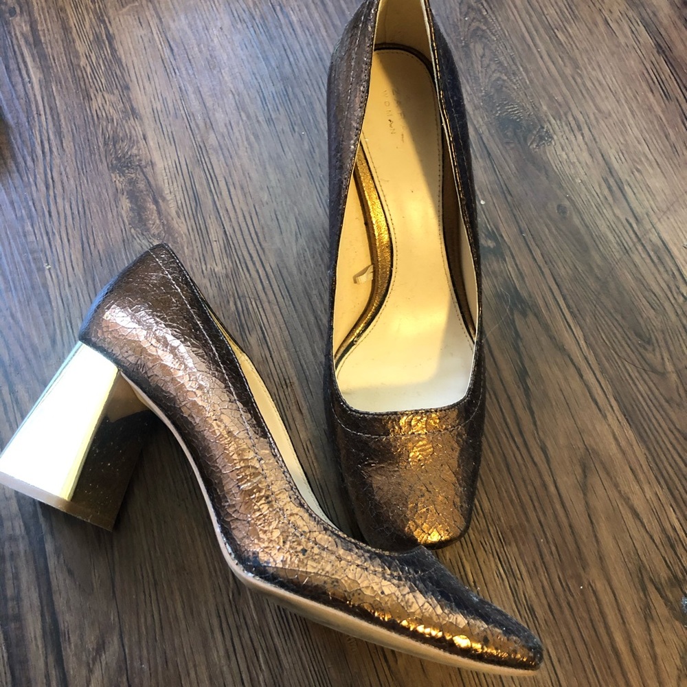 Zara square toe heel